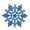 Blue, variant on Vickerman 8" Jet Black Glitter Snowflake Christmas Ornament, 12 per Box