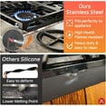 thumbnail image 4 of ABPETE  Stainless Steel Stove Counter Gap Cover (2 Pack), Oven Gap Filler, Stove Gap Filler for Kitchen, Range Trim Kit, Easy Clean with Heat Resistant, Adjustable Length 13.8” to 27.6”, 4 of 8