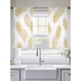 thumbnail image 5 of Sheer Curtains 54 Inches Long 2 Panels, Summer Pineapple Fruit Seamless Rod Pocket Curtain Voile Draperies, Gold Light Filtering Window Treatment for Living Room Kitchen Bedroom, 5 of 8