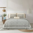thumbnail image 3 of WODREAMS 3-Piece Blue Leafs Bedding Set, Full/Queen, 3 of 4