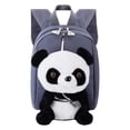 thumbnail image 4 of Cute Panda Animal Backpack with Plush Face Design Lightweight Breathable Straps Elementary School Bookbag, 4 of 4