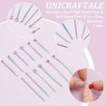 thumbnail image 5 of 1 Set 304 Stainless Steel Flat Head Pins & Ball Head Pins & Eye Pins Rainbow Color 20~30x0.6~0.7mm 21~22 Gauge 15pcs/style, 5 of 6