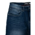thumbnail image 4 of Men's Flex Stretch Slim Skinny Fit Casual Denim Jeans Shorts, Light Disstressed Dark Blue, Size 30, 4 of 9