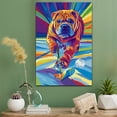 thumbnail image 2 of Chinese Dog Playing Ice Hockey Stretched Canvas Size 8x12 – Vintage Style Chinese Dog Art for Ice Hockey Fans, Great Gift for Dog Owners, 2 of 5