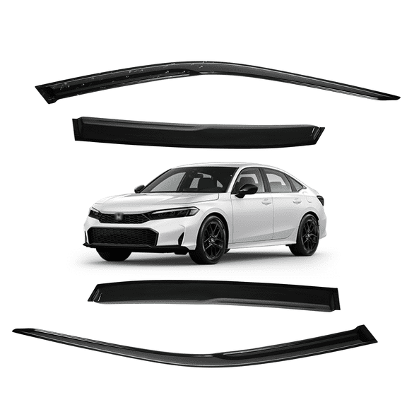 US For Honda Civic Sedan 2022-2025 Smoke Window Visors Mugen Style Rain Guards