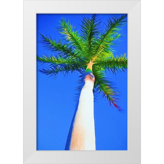Bradshaw, Melinda 11x14 White Modern Wood Framed Museum Art Print Titled - Blue Sky Palm I