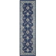 thumbnail image 2 of Serene Persian Traditional Navy/Ivory 2'3" x 7'3" Area Rug, (2' x 7'), 2 of 7