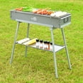 thumbnail image 2 of WILLBBQ Charcoal Grills Commercial Quality Portable Hibachi BBQ Lamb Skewer Folded Camping Barbecue Grill for Backyard Outdoor Cooking Use(31.6x10.3x5.1 inch) - The Perfect Gifts for Grill Lovers, 2 of 7