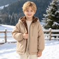 thumbnail image 5 of Toddler Boys Hooded Winter Jacket Lined Warm Zip Up Coat Water Outerwear with Pockets for Kids 18 Months‑8 Years, 5 of 8