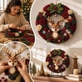 thumbnail image 5 of 3D Fabric Poke Wreath DIY Kit, Christmas Wreath DIY Kit for Adults (Reindeer), 5 of 7