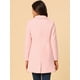 thumbnail image 5 of Gabardina de invierno con un solo pecho y cuello vuelto para mujer Rosa XL, 5 of 6