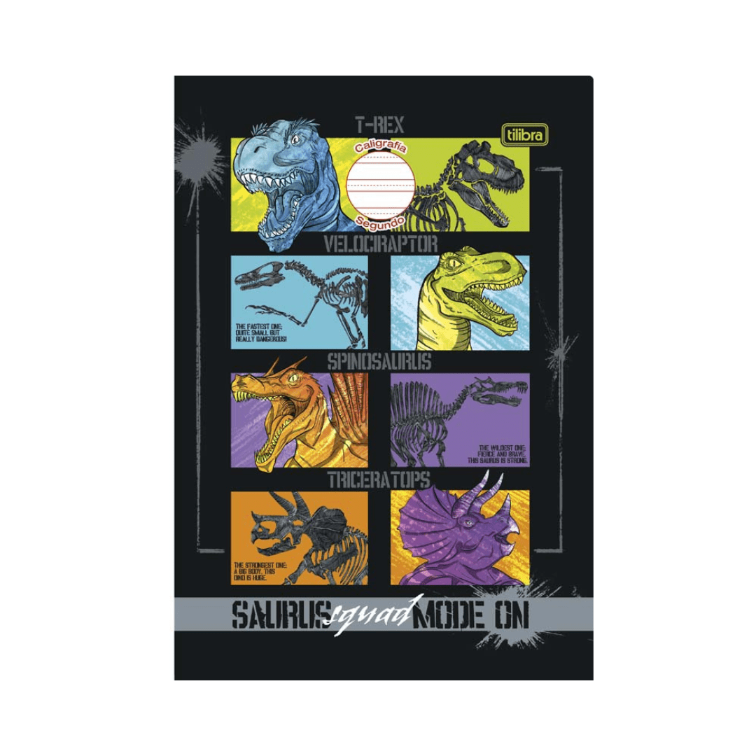 Tilibra Raptor 2nd Primary Notebook, 80 sheets, Diseños Varían