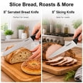 thumbnail image 5 of Knife Set with Block and Sharpener, High Carbon Stainless Steel Chef Knife block Set for Kitchen（15 PCS Pro Black）, 5 of 11