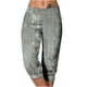 thumbnail image 1 of Mujeres Capri Pantalones Casual Suelto Largo Pantalones de Impresión con Corbata Elástica Cintura Y Bolsillos, 1 of 6