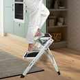thumbnail image 5 of Folding Step Stool Kitchen Stool Mini Step Ladder Foldable Stool Max Load 150kg, Step Stool for Adults, Small Step Ladder, Foldable Step Stool, Easy to Store, for Beds Kitchen Pantry Office Travel, 5 of 7