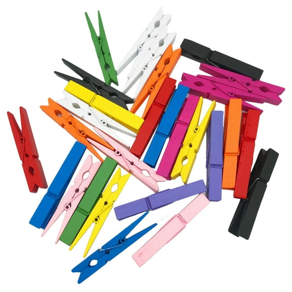 50 Pcs Small Wooden Clothespins Clips for Crafts, Photos, Clothes, Projects, Decorative Pegs