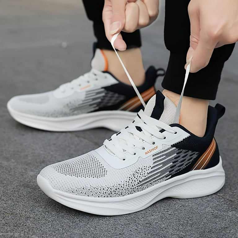 Men s Cushioned Running Shoes Non slip Comfortable Breathable Lightweight Sports Sneakers Walmart