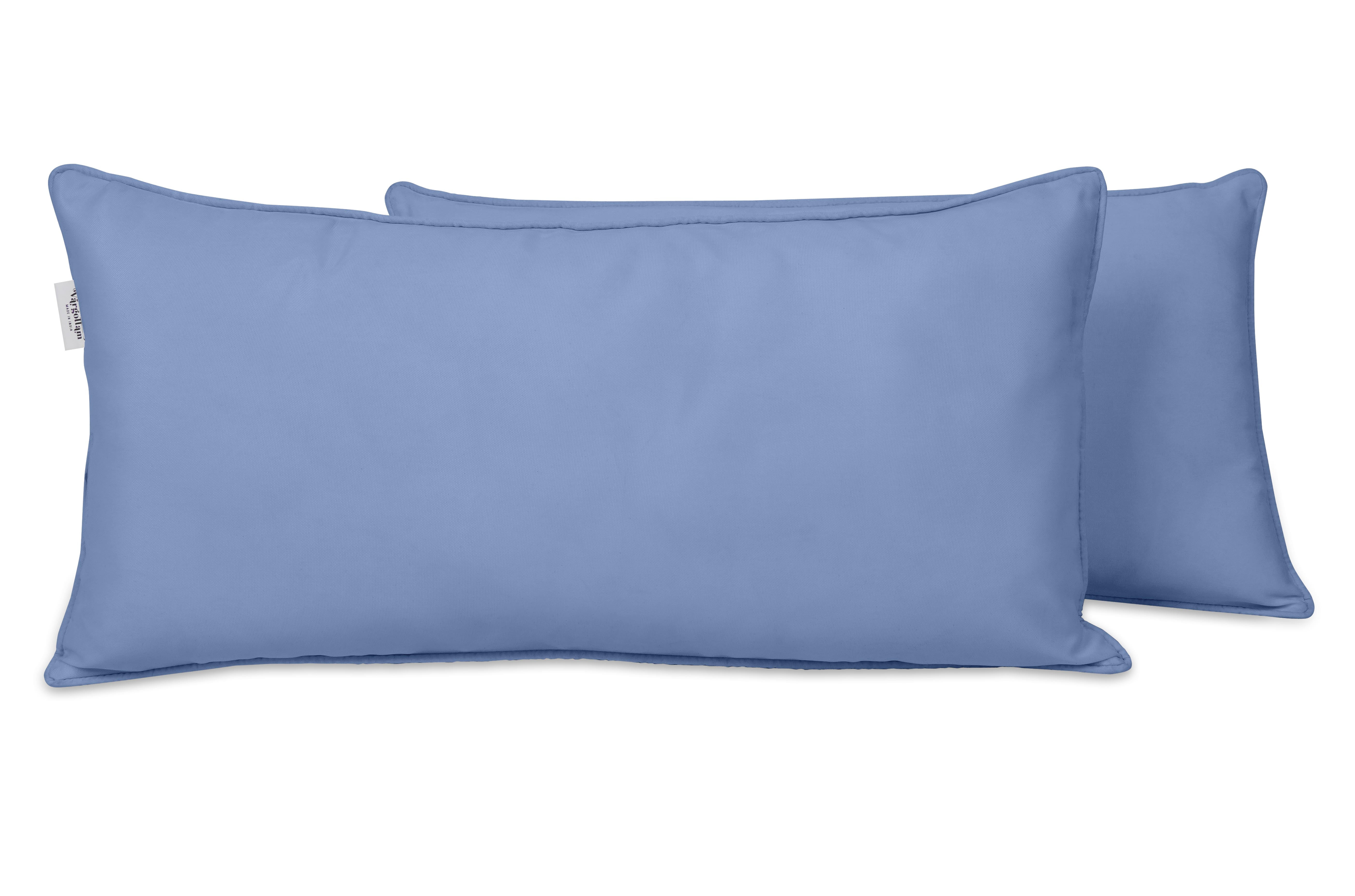 2 New Better Homes & Gardens 18x12 Outdoor Lumbar Pillow Sun & Water Resistant 