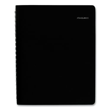 AT-A-GLANCE Four-person Group Daily Appointment Book, 11" x 8", Black, 2021