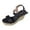 hwj# Black251, variant on Black Sandals Women Open Toe Two Strap Espadrille Wedge Sandals Adjustable Buckle Ankle Strap Suede Platform Summer Casual Beach Walking Heel Shoes,Black,5.5