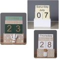 thumbnail image 5 of Vett Wooden Perpetual Calendar, Vintage Wood Block Perpetual Calendar Desk Accessory Month Week, 5 of 5