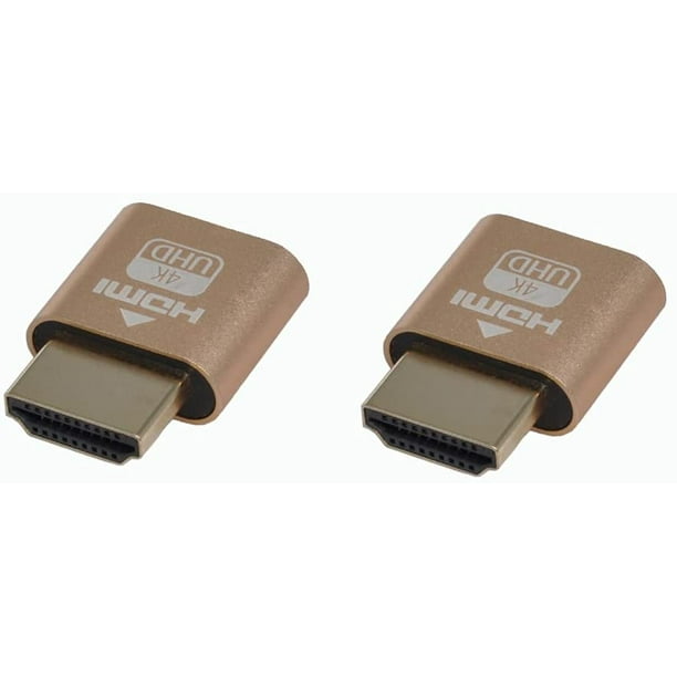 WLGQ Prise Factice 4K HDMI - Émulateur d'Affichage de Moniteur Virtuel Haute Résolution, Adaptateur d'Affichage Sans Tête de Nouvelle Génération
