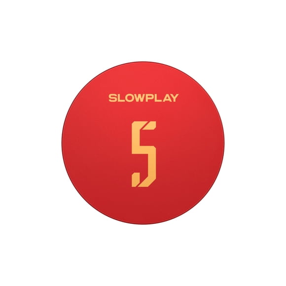SLOWPLAY Godel Ceramic Poker Chips in Bulk Casino Grade Ceramic 10-Gram Poker Chip for Texas Hold'em 39mm Professional Chips Pack of 50 with Denomination of 5