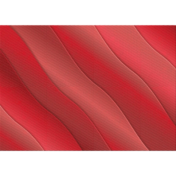 Ahgly Company Indoor Rectangle Patterned Red Area Rugs, 7' x 9'