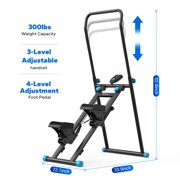 Stair Stepper with Handlebar for Full-Body Workout, 300LBS Capacity, Compact Cardio Climber Exercise Machine with Adjustable Pedals, Vertical Climber for Home Gym, dealsforyoudays