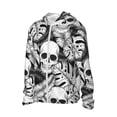 thumbnail image 2 of Sigee Skull and palm leaves Print UPF50+ Men's Sun Protection Hoodie Shirt SPF UV Shirt Long Sleeve Fishing Outdoor Lightweight, S-3XL, 2 of 9