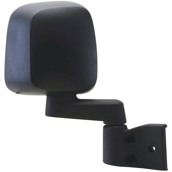 60119C - Fit System Passenger Side Mirror for 03-06 Jeep Wrangler full door, black, foldaway, Manual Fits select: 2003-2006 JEEP WRANGLER / TJ