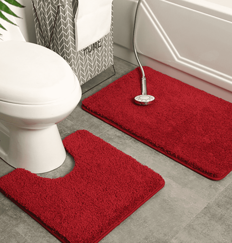 Details about   Bathrooms Decor Printed Bath Mat Set Toilet Contour Lid Cover Non-Slip Floor Rug 