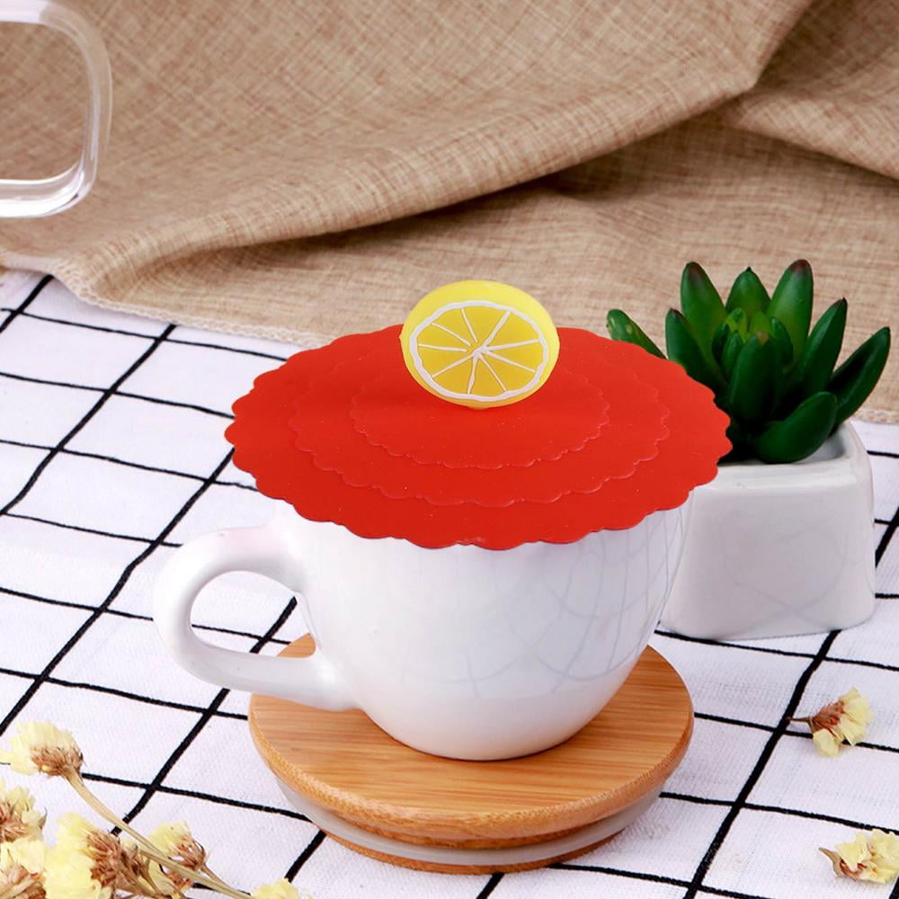 Tohuu Silicone Coffee Cup Lid Cute Reusable Silicone Lids for Cups