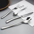thumbnail image 3 of Cubiertos de acero inoxidable Serie French Moonlight Cuchillo Tenedor Cuchara Set Hotel Western Steak Cuchillo Tenedor Cuchara Regalo Set, 4pcs / set TUNC Sencillez, 3 of 5