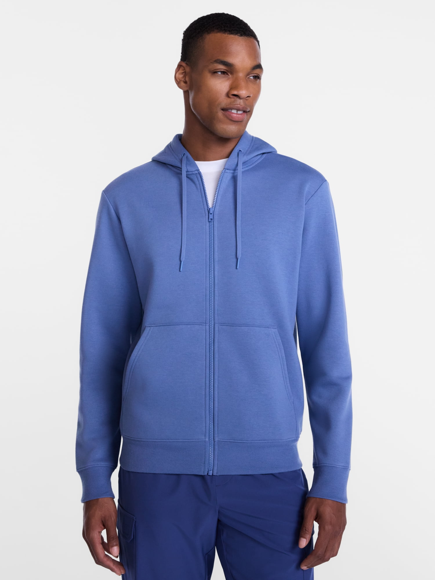 Athletic Works Men's and Big Men's Zip Up Fleece Hoodie Sweatshirt, Sizes XS-4XLT