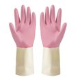 thumbnail image 3 of Guantes de látex para el hogar, de alta elasticidad, antideslizantes, impermeables, para lavar platos, antiescaldaduras, para tareas domésticas, duraderos, protectores de dedos, 3 of 5