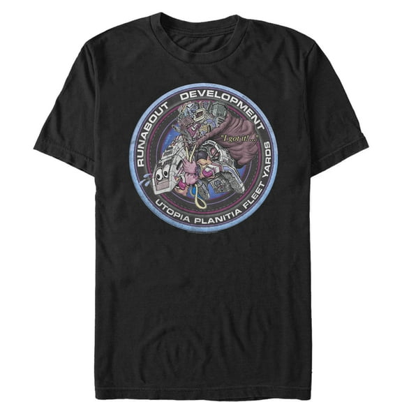 Men's Star Trek: Deep Space Nine Runabout Development Cartoon  Graphic Tee Black Small