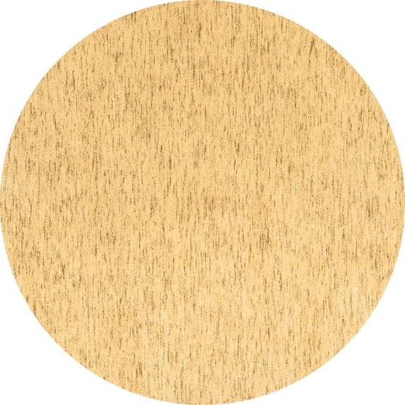 Ahgly Company Indoor Round Solid Brown Modern Area Rugs, 5' Round