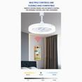 thumbnail image 6 of ceiling fan with light 20" Modern Ceiling Fan with Light and Remote Control, Dimmable LED 6-Speed Reversible Quiet Fan for Bedroom Living Room Low Profile Installation with Bluetooth APP, 6 of 7