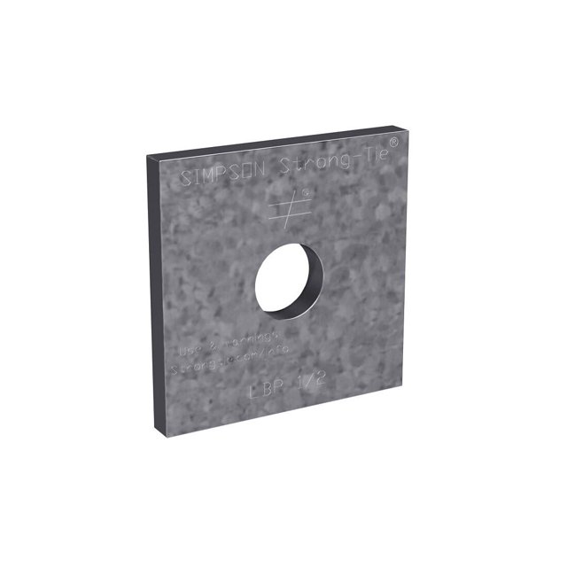 Placa de rodamiento Simpson Strong-Tie LBP, perno de 1/2 pulgada, 5 x 5 cm