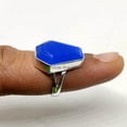 thumbnail image 4 of Blue Chalcedony Nature Healing Gemstone Coffin Ring, Genuine 925 Sterling Silver, Promise Ring, Graduation Gifts, Statement Ring, Wedding Ring, Proposal Ring (Blue Chalcedony), 4 of 9