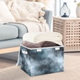 thumbnail image 3 of Yayeee Collapsible Cube Storage Bin with Lid Fabric Closet Decorative Basket with Handles, Watercolor Sky Pattern, 3 of 7