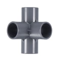 thumbnail image 3 of Uxcell 6 Way Elbow Pipe Fittings Joint Coupling Pipe Adapter, Gray 1" 1, 3 of 5