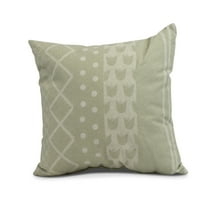Simply Daisy, 18 x 18 inch,Pattern Stripe Decorative Pillow,Green