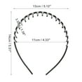thumbnail image 3 of 1 Pc Classic Flower Edge Anti-Slip Toothed Hairband for Women for Girls Black, 3 of 4