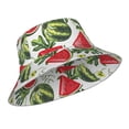 thumbnail image 2 of Kll Watermelons Bucket Hat For Women Men Packable Travel Beach Sun Hat Outdoor Rave Accessories Reflective Fisherman Cap, 2 of 9