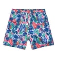 thumbnail image 1 of Pantalones cortos de baño para hombre, forro de malla con cordón elástico, bolsillo lateral, traje de baño de secado rápido para hombre, para fiesta, playa, surf, azul, 2XL, 1 of 6