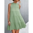 thumbnail image 2 of Vestido con lazo en la espalda, vestido sin mangas de cuello alto para mujer, vestido con cuello halter, elegante y moderno, 2 of 6