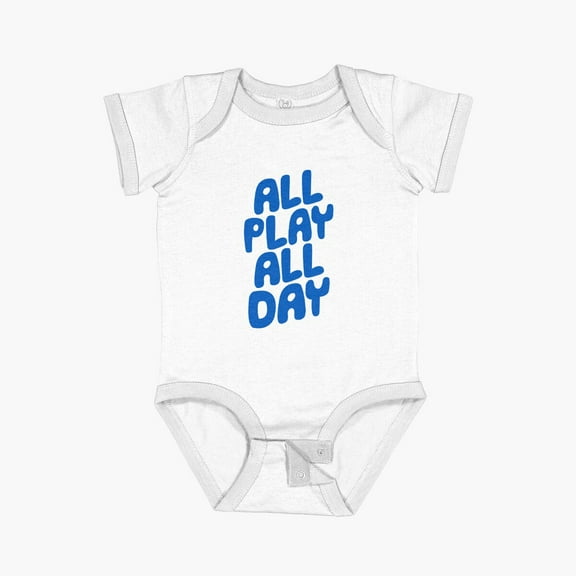 Bella Canvas All Play All Day Short Sleeve Baby One-Piece Newborn Gender Neutral Outfit, Baby Boy Or Girl Bodysuit, Birrthday Gifts