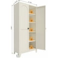 thumbnail image 2 of 71'' Tall Metal Storage Cabinet with Lock & Adjustable Shelves, Heavy-Duty Steel Freestanding Organizer for Home, Kitchen, Bedroom, Office, Beige, 2 of 5